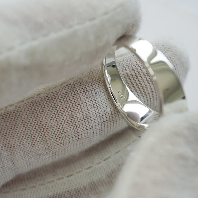 Silberner Onyx Ring mit polierter Oberfläche und doppeltem Stein stilvoller Look für Herren Sprezzi Fashion