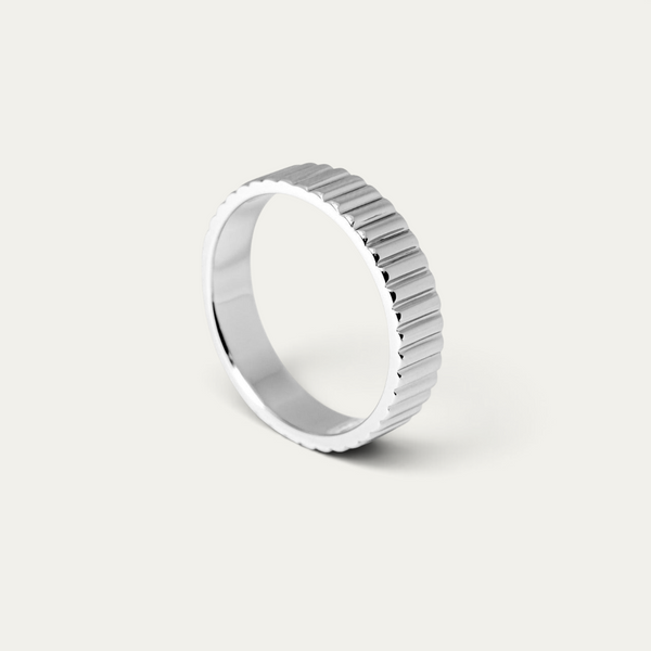 Bague Bande 925 Argent & Or [Linear]