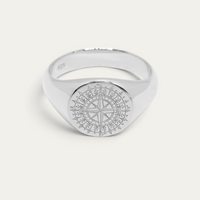 Chevalière 925 Argent & Or [Compas]