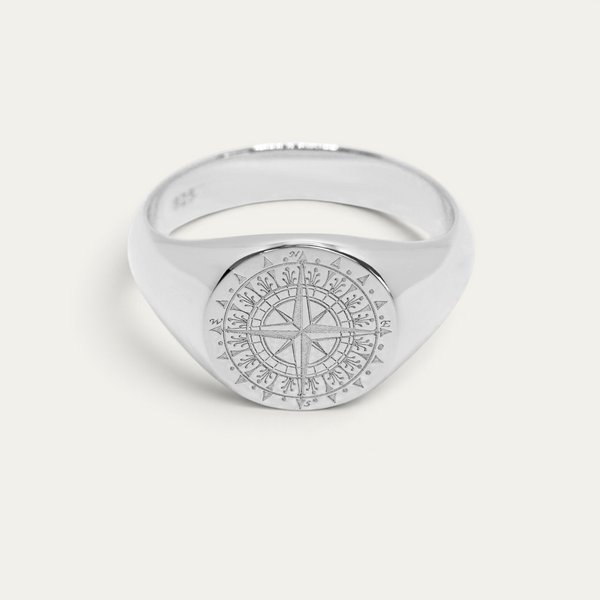 Chevalière 925 Argent & Or [Compas]