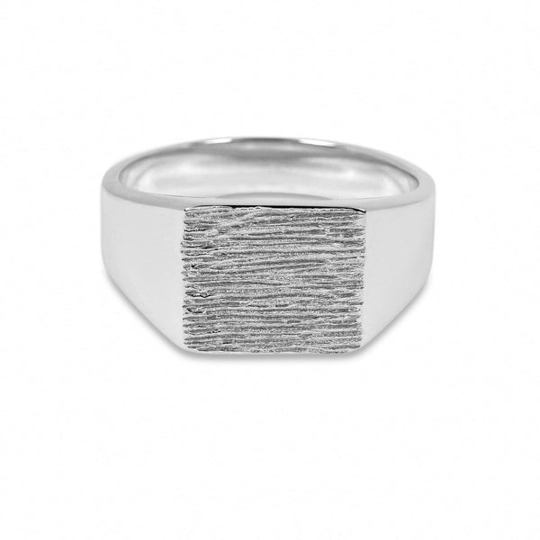 Herren Siegelring aus 925 Sterling Silber mit Raw Gravur von Sprezzi Fashion