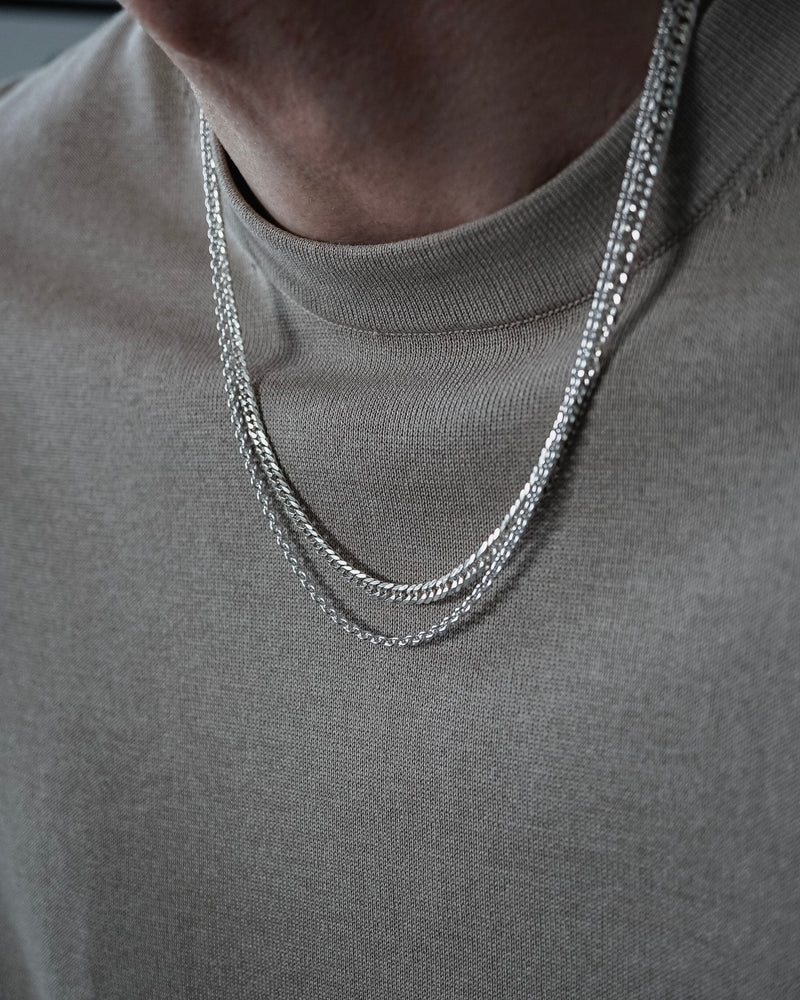 Herren Rolo Chain Halskette aus 925 Silber mit robustem Karabiner Verschluss Sprezzi Fashion