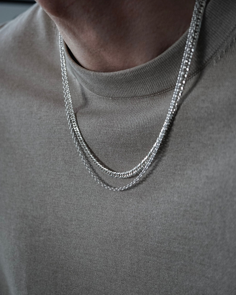 Men's Rolo Necklace Made Of 925 Silver | Sprezzi Fashion