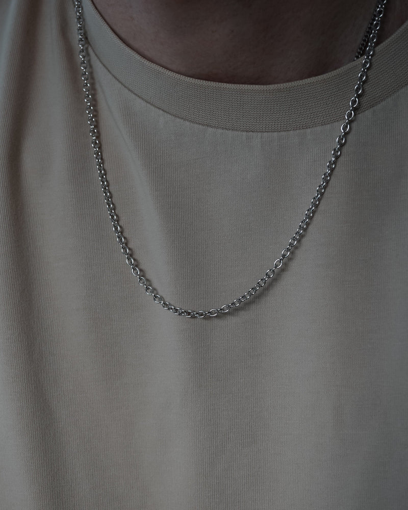 Exklusive Herren Silber Rolo Chain Halskette handgefertigt und hochwertig Sprezzi Fashion