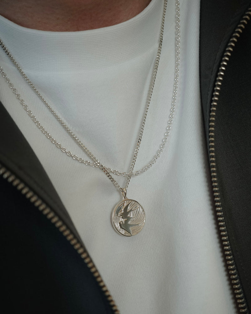 Moderne Rolo Chain Silberkette für Herren im Streetwear Look handgemacht Sprezzi Fashion