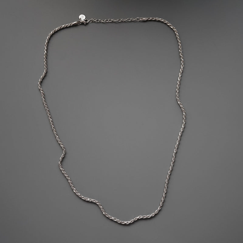 Rope Kette aus Silber 925 Sterling mit zusätzlicher Rhodium Beschichtung fuer mehr Schutz und langlebiges Design Sprezzi Fashion