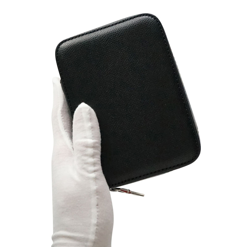 Exklusive schwarze Leder Uhrenbox für 2 Uhren mit robustem Reißverschluss handgefertigt Sprezzi Fashion