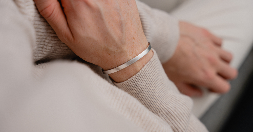 Silber Armreif Herren minimalistisch Sterling Silver schmal Armband Herren Sprezzi Fashion