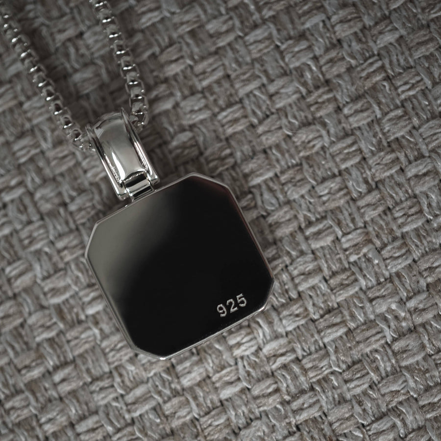 シルバー silver 925 ネックレス タイガーアイ 40 45 50 55 Men's Silver Chain With Tiger's Eye Pendant | Sprezzi Fashion