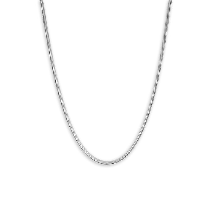 Glaenzende glatte Snake Glieder verleihen dieser 925 Sterling Silber Halskette eine elegante moderne Ausstrahlung der ruhige metallische Fluss bildet einen luxuriösen maskulinen Stil die rhodinierte Oberflaeche sorgt fuer langlebige hochwertige Qualitaet Sprezzi Fashion