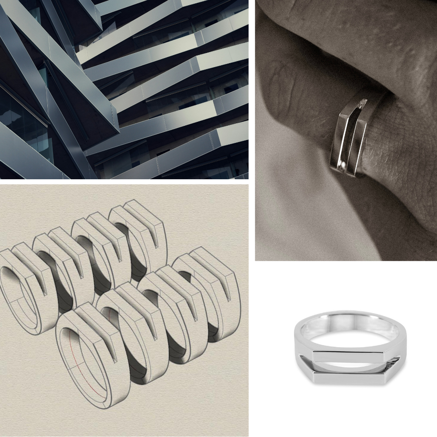 Schmuck Design Inspiration minimalistischer Schmuck Silber Ring Doppelring Sprezzi Fashion