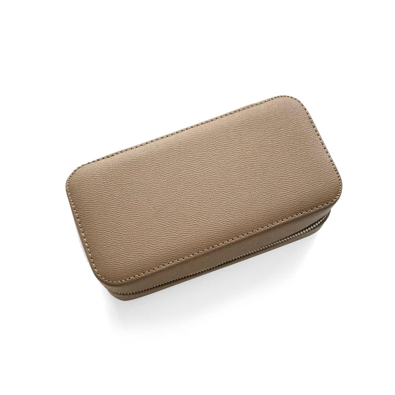 Stabile handgemachte Uhrenbox aus Leder für 3 Uhren in Taupe ideal für Aufbewahrung und Geschenk Sprezzi Fashion