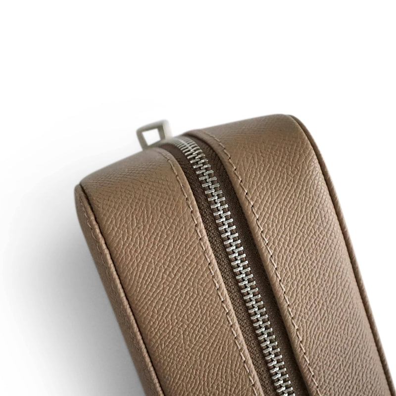 Taupe Leder Uhrenbox für 3 Uhren handgefertigt robust und elegant ideal als Geschenk Sprezzi Fashion