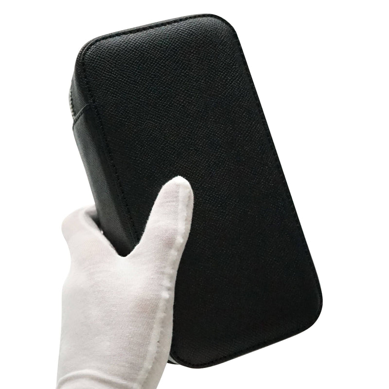 Handgefertigte schwarze Leder Uhrenbox für 3 Uhren elegant, praktisch und robust Sprezzi Fashion