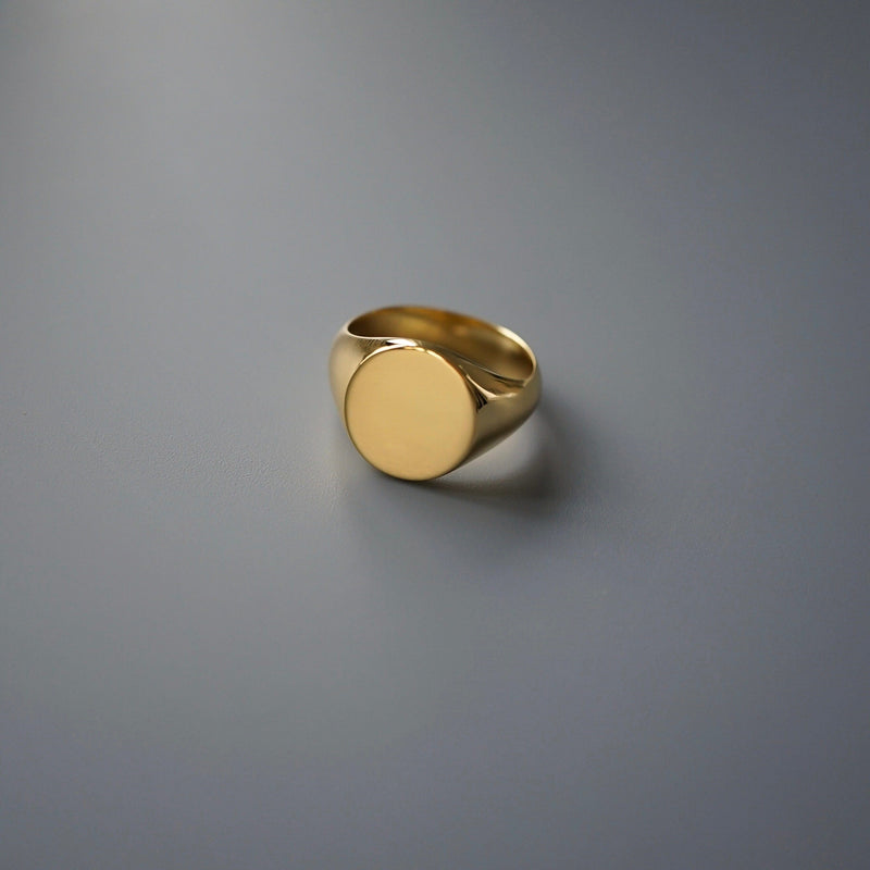 Massiver Herrenring 18k vergoldet auf 925 Sterling Silber mit klassischem Stil Sprezzi Fashion
