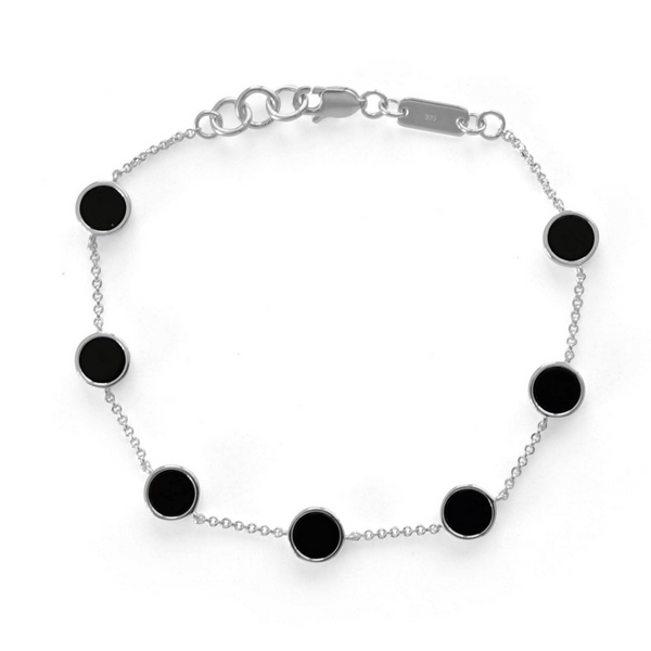 Silber Armband mit Onyx Edelstein