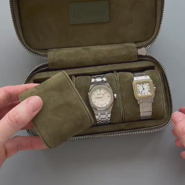 Watch box 2 watches [Khaki]