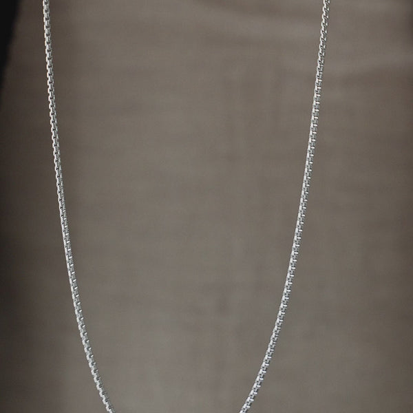 Produktvideo zeigt Big Boxes Herren Halskette aus 925 Sterling Silber in sanfter Bewegung wodurch kantige Gliederstruktur Glanz und maskuline Präsenz deutlich sichtbar werden Sprezzi Fashion