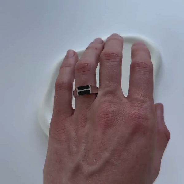 Anillo de equilibrio con piedra de ónix