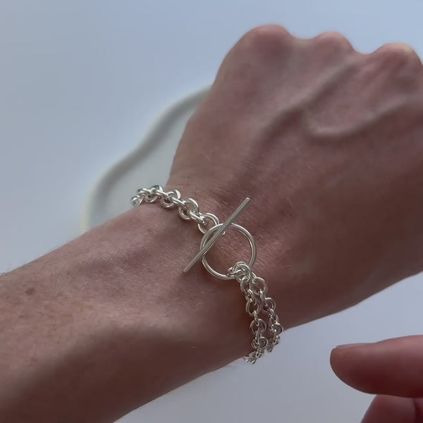 Silber Armband für Männer im Rolo Stil 