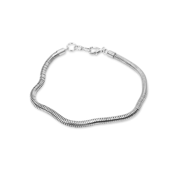 Schmuck-Set aus Silber Armband und Halskette im Schlangen Stil für Männer