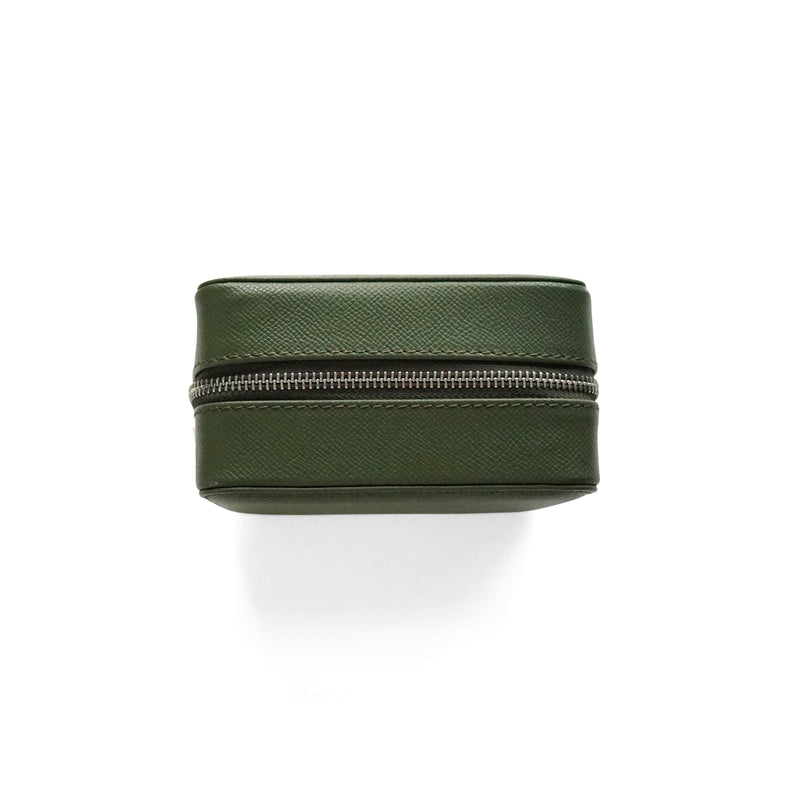 Luxuriöse Leder Uhrenbox khaki grün Aufbewahrung für bis zu 2 Uhren Sprezzi Fashion