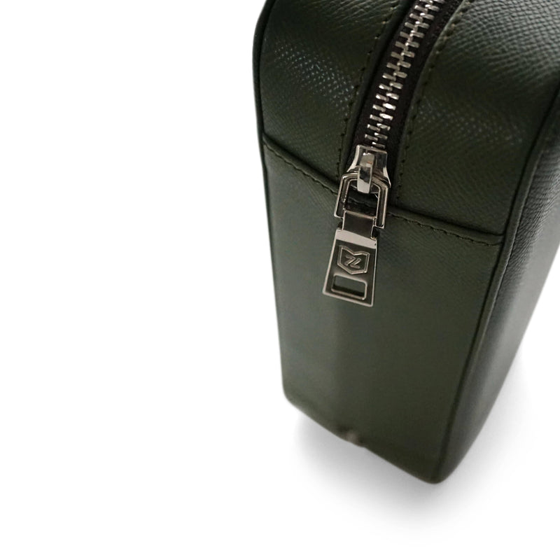 Luxuriöse Leder Uhrenbox khaki grün Aufbewahrung für bis zu 3 Uhren von Sprezzi Fashion