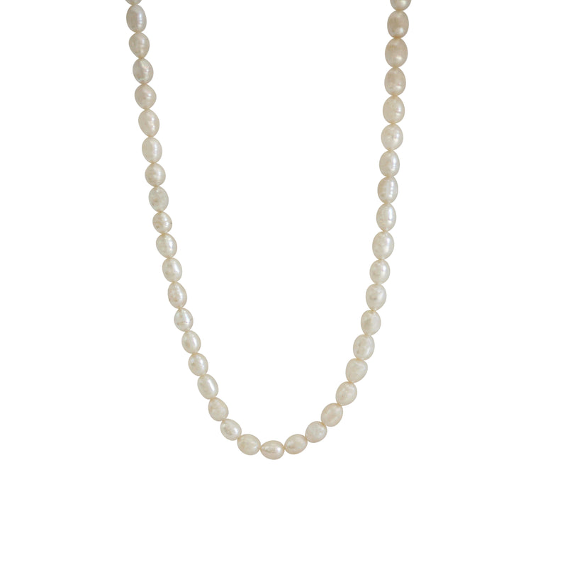 Water Pearl Necklace [Perlen Halskette] Halsketten Sprezzi Beige Perlen 