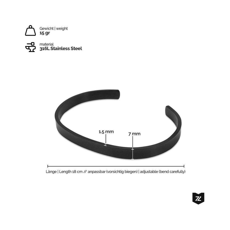 Eleganter Armreif aus hochwertigem 316L Edelstahl mit einem Gewicht von 15 Gramm robust langlebig und hautfreundlich perfekt für den täglichen Gebrauch Sprezzi Fashion