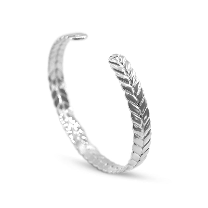 925 Silber Armreif im Roman Design massiv poliert und langlebig Sprezzi Fashion