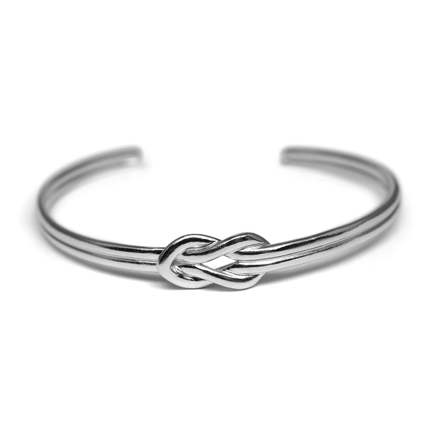 Vintage 925 Silber Armreif Knot einzigartiges Handmade Knoten Design massiv und hochwertig einstellbar ideal als Geschenk Sprezzi Fashion