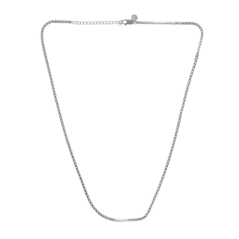 Unisex 925 Sterling Silber Kette mit robusten Box Gliedern stilvolles Accessoire für Herren und Damen Sprezzi Fashion