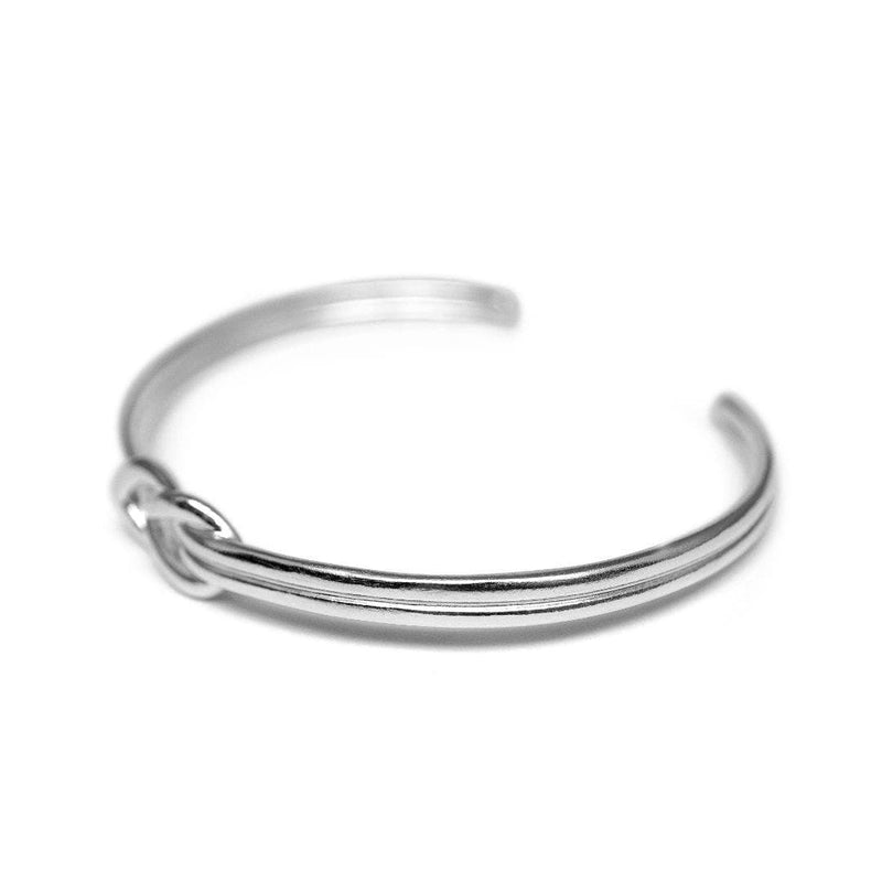 Handgemachter 925 Silber Armreif Knot robust massiv einstellbar einzigartiger Knotenstil passend fuer Alltag oder Geschenk Sprezzi Fashion