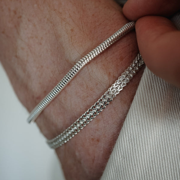 Herren Silber Armband aus 925 Sterling Silver minimalistisch Sprezzi Fashion