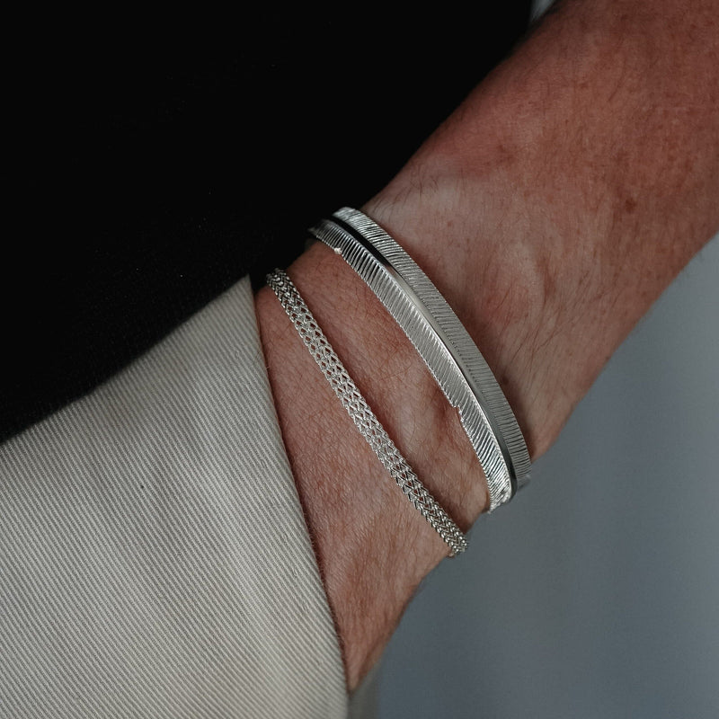 Herren Silber Armband aus 925 Sterling Silver minimalistisch Sprezzi Fashion