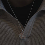 925 Silver Anhänger [Peace] Halsketten Sprezzi 