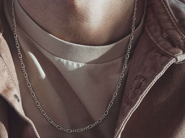 925 Sterling Silver Chain Necklace [Figaro] Halsketten Sprezzi 