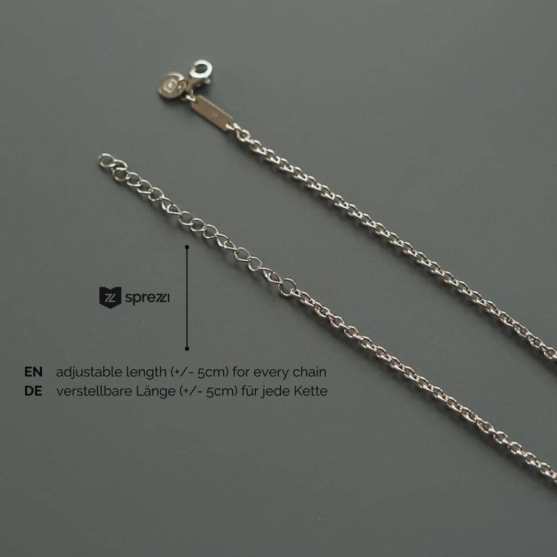 925 Sterling Silver Kette [Panzer] Halsketten Sprezzi 