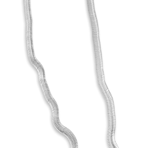 Moderne Herren Snake Halskette aus 925 Silber Sprezzi Fashion 