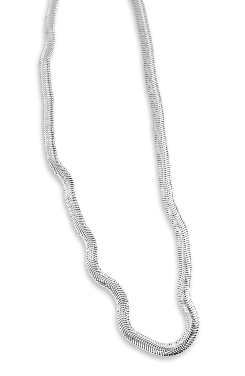 Moderne Herren Schlangen Halskette Silber aus 925