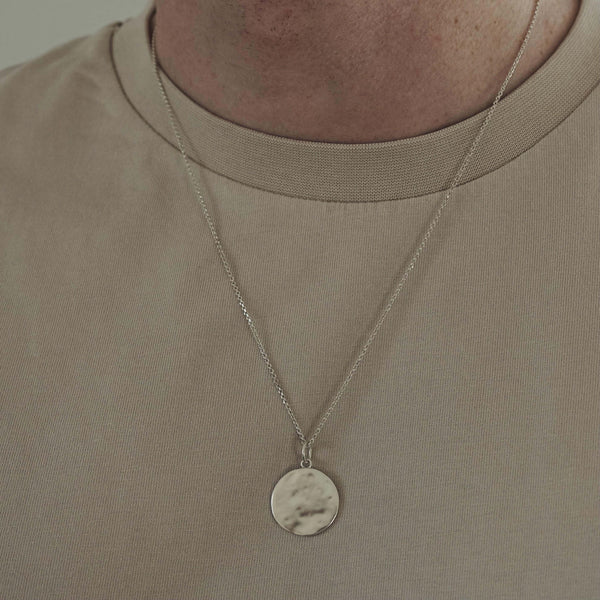 925 Sterling Silver Necklace [Hammered] Halsketten Sprezzi 