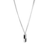 925 Sterling Silver Necklace [Onyx Cube] Halsketten Sprezzi Black 925 Silber 