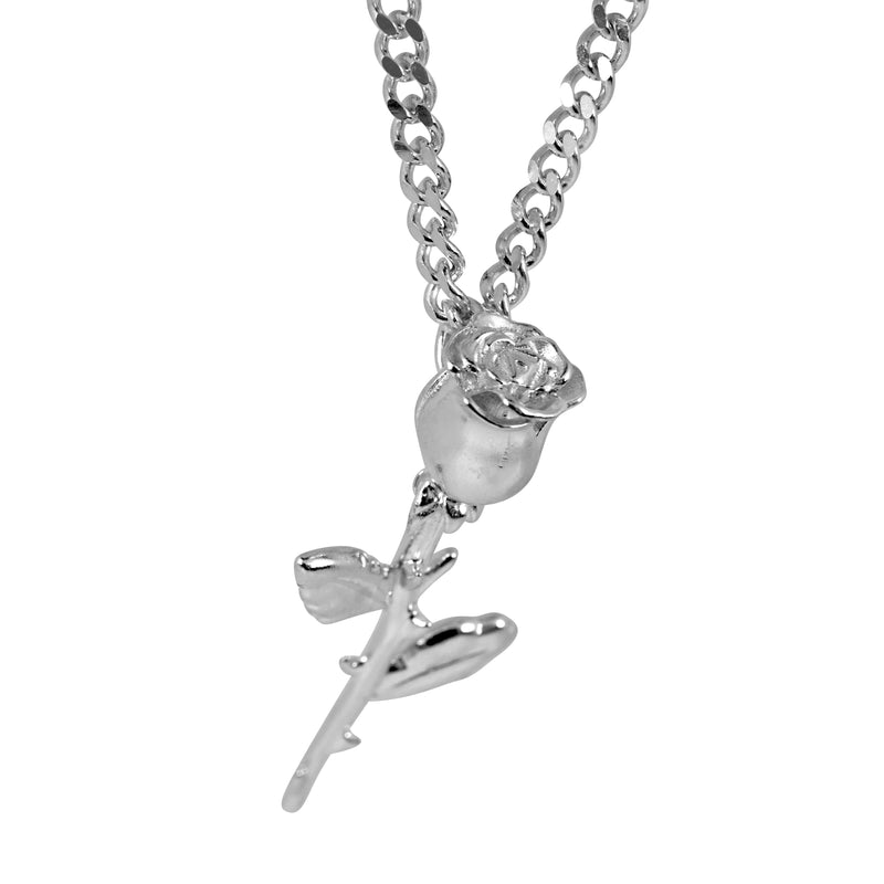 925 Sterling Silver Necklace [Rose] Halsketten Sprezzi 