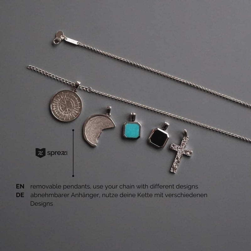 Abnehmbarer Anhänger nutze deine Kette mit verschiedenen Designs handgefertigt aus 925 Sterling Silber Sprezzi Fashion