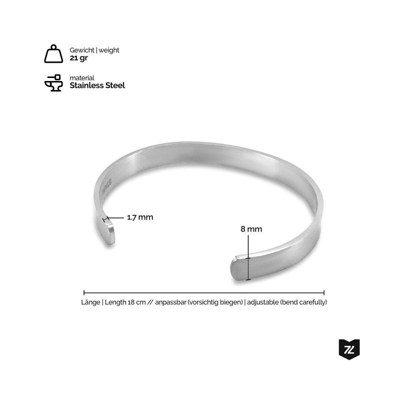 Set aus drei polierten Armreifen aus Edelstahl 316L in Silber Gold und Schwarz mit edlem Glanz Gewicht 21 Gramm elegantes Herren Accessoire Sprezzi Fashion