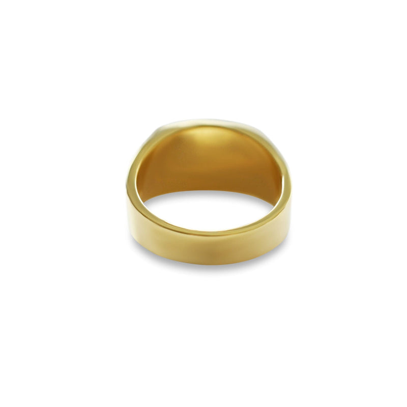 Edgy Ring Gold 18k aus 925 Sterling Silber elegant handgefertigt minimalistisch stilvoll fuer Herren Sprezzi Fashion