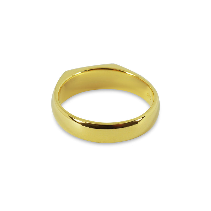 Eleganter minimalistischer Herrenring mit 18k Gold plating perfekt fuer Gravur Sprezzi Fashion
