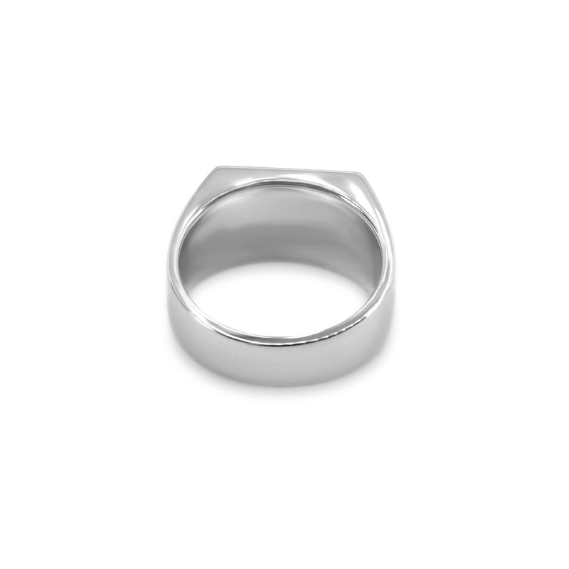 Handgefertigter Herren Siegelring aus 925 Sterling Silber mit schimmerndem Mother of Pearl Stein Sprezzi Fashion