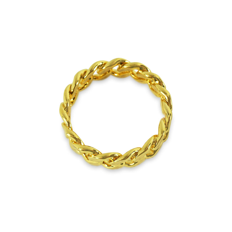 Hochwertiger Chain Ring für Herren Silber 925 & Gold stylisch, modern und langlebig Sprezzi Fashion