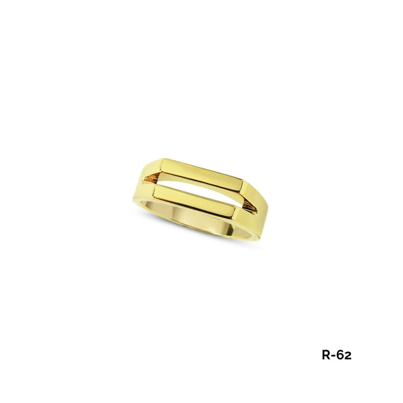Minimalistischer Split Herren Goldring vergoldet mit 18k Echtgold gefertigt aus massivem 925 Sterling Silber modernes Design Sprezzi Fashion